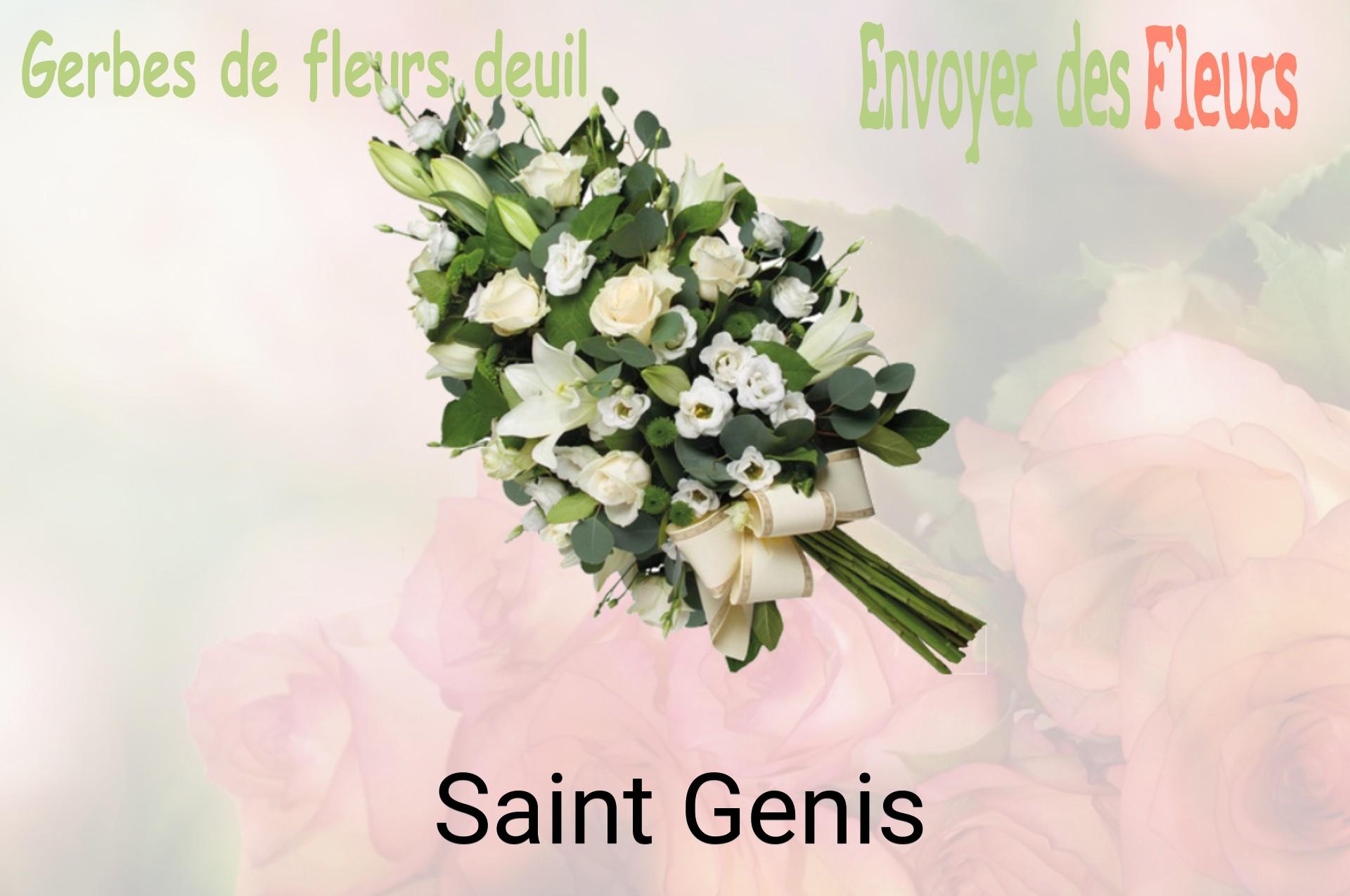 Gerbe de fleurs de deuil livrée à Saint-Genis